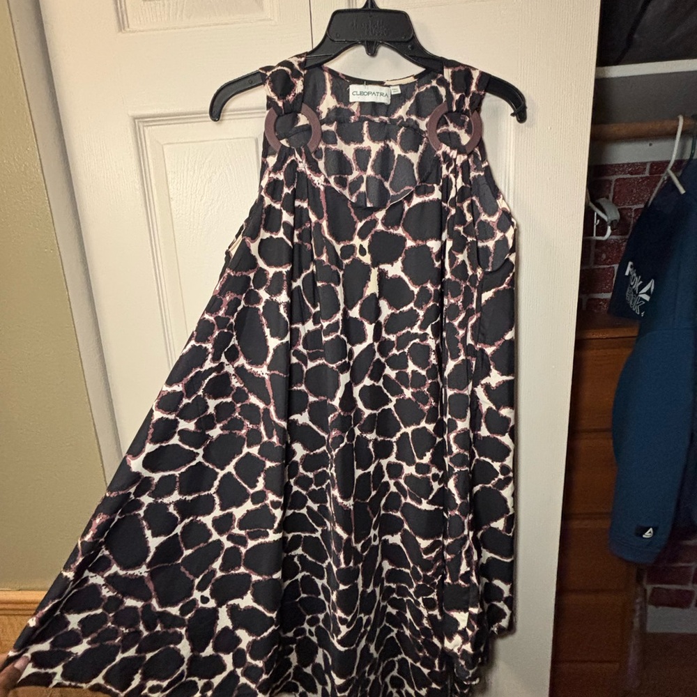 Charming Black and White Animal Print Mini Dress